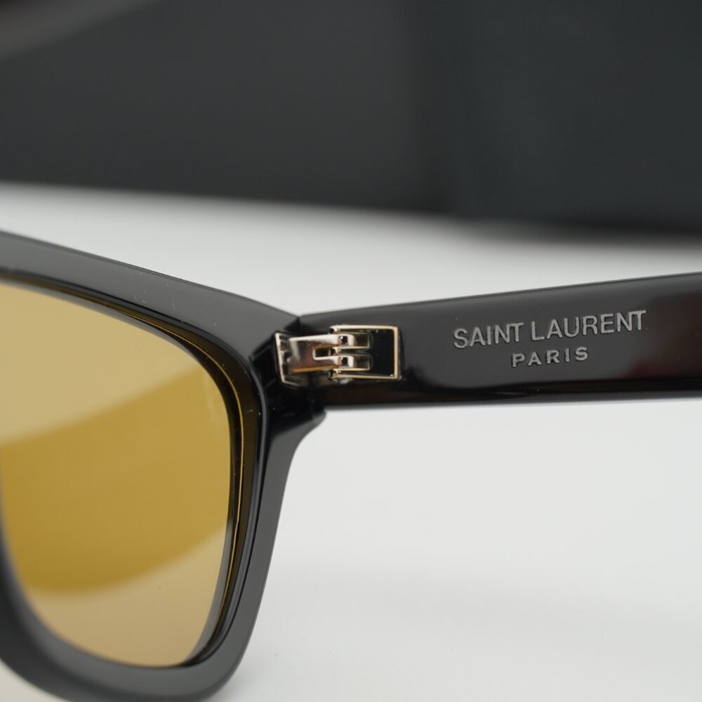 Saint Laurent SL462SULPICE 009 Cat Eye Sunglasses - Black/Yellow - Picture 9 of 12
